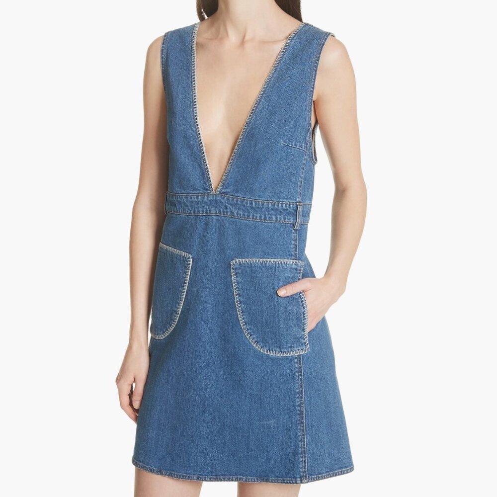 See by Chloe Denim Overall Dress XSmall